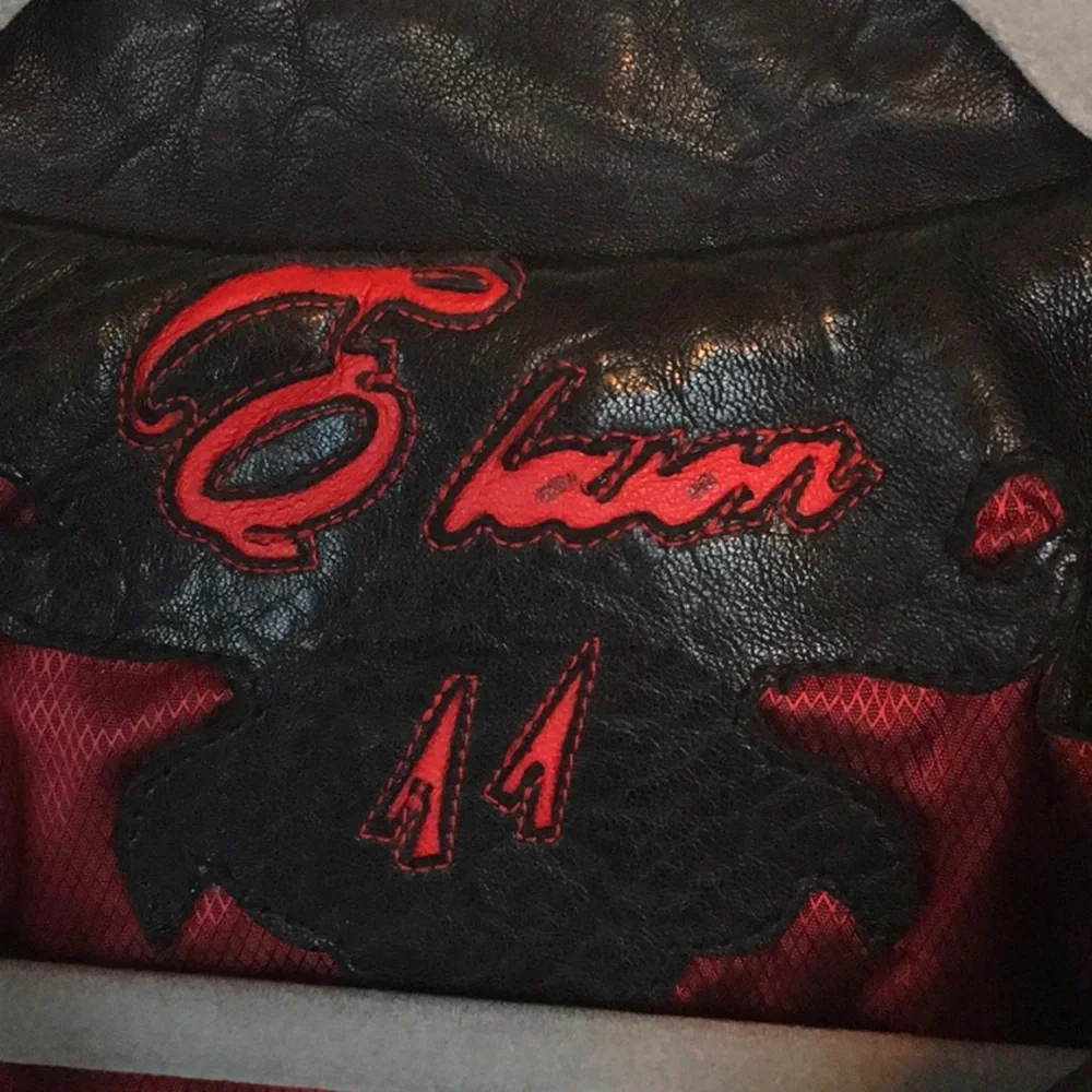 Leather Jacket with Red Detail - Picture 3 of 4